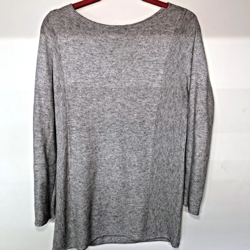 J McLaughlin Womens Small Cashmere Blend Knit Sweater Grayโ Boat Neck Classic